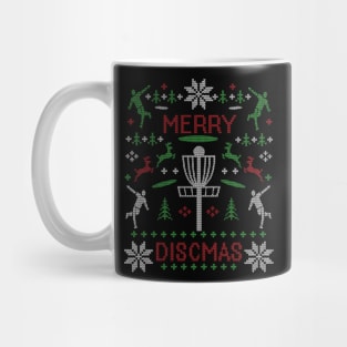 Merry Discmas Disc Golf Ugly Christmas Sweater Disc Golf Christmas Mug